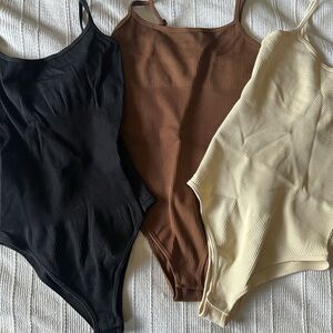 Compression bodysuit cami set